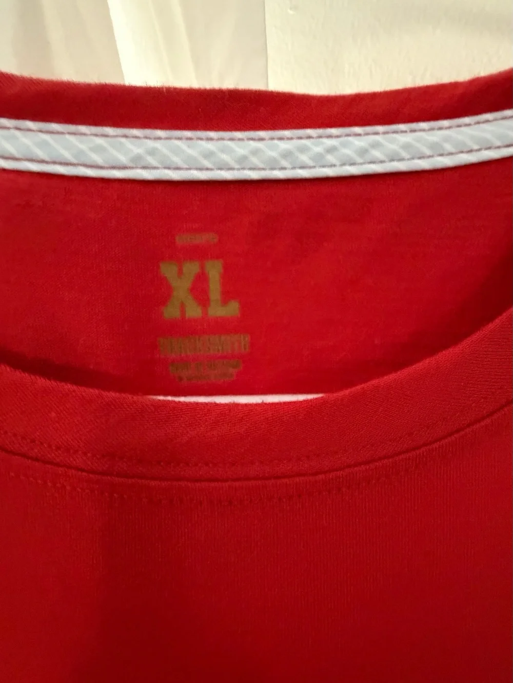 Tracksmith orange red Men's Crew Neck Shirt - Picture 1 of 8